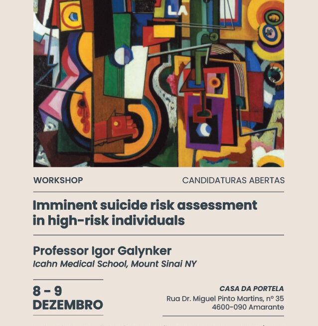 Workshop “Imminent suicide risk assessment in high risk individuals – introduction and training” Cartaz